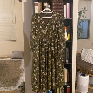 Madewell cinch waist dress in wildbloom